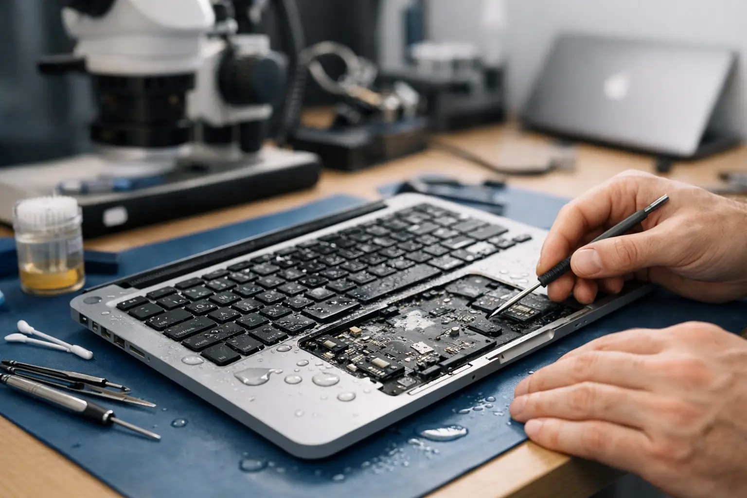 MacBook Liquid Damage Repair Case Study, Portsmouth
